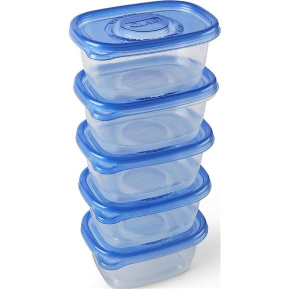 Food Storage Containers 5 Pack Medium Rectangle Airtight Microwave Dishwasher Sa - Picture 3 of 8